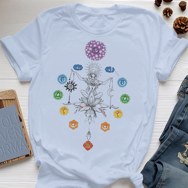 T-shirt Olivenorma avec énergie des chakras enracinés - Bleu - 2XL - image 21