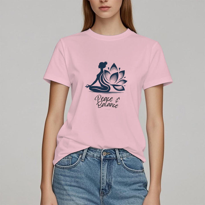 T-shirt femme Olivenorma Peace & Balance Yoga Méditation