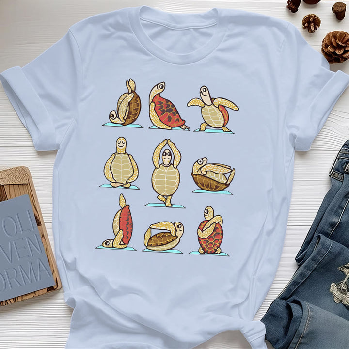 T-shirt Olivenorma Yoga Turtle - Bleu - 2XL - image 12