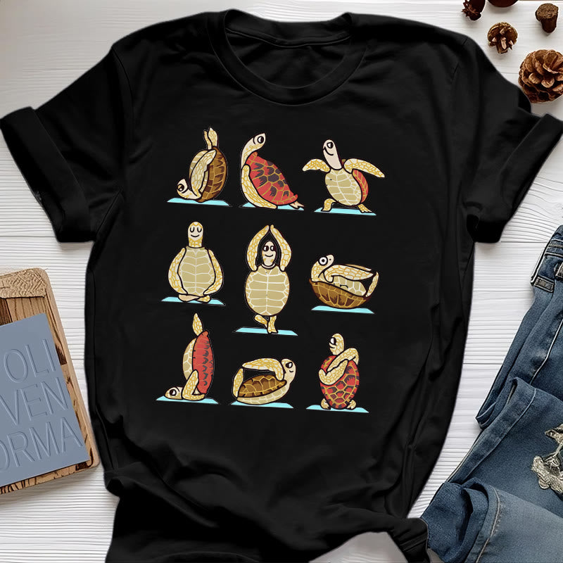 T-shirt Olivenorma Yoga Turtle