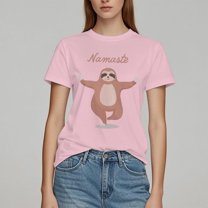 T-shirt Olivenorma Yoga Paresseux Citation Namasté
