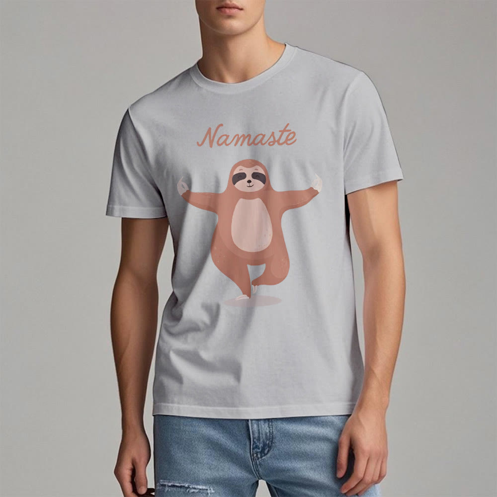 T-shirt Olivenorma Yoga Paresseux Citation Namasté - image 3