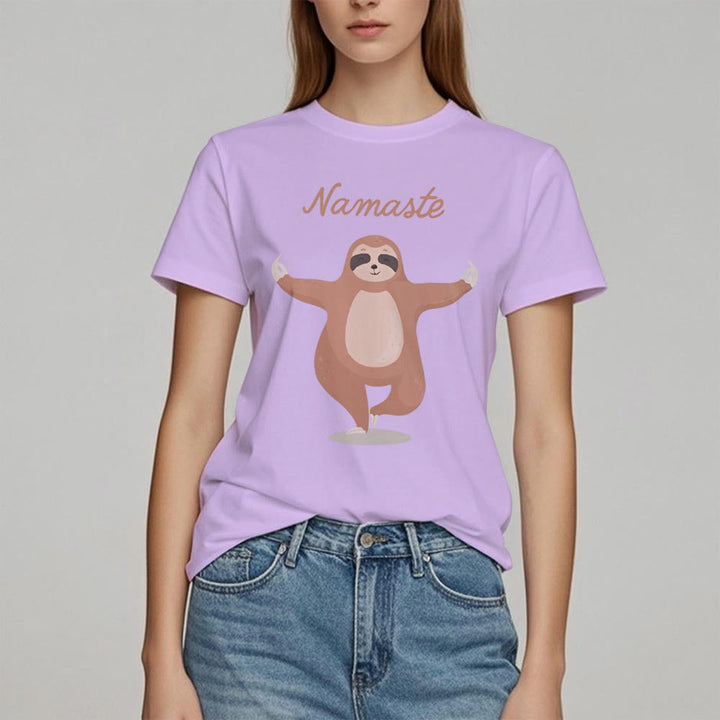 T-shirt Olivenorma Yoga Paresseux Citation Namasté