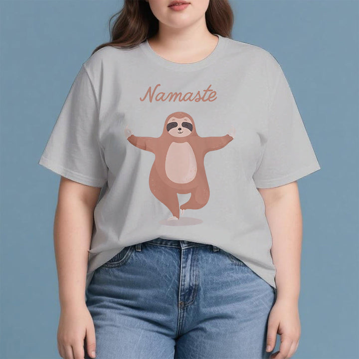 T-shirt Olivenorma Yoga Paresseux Citation Namasté