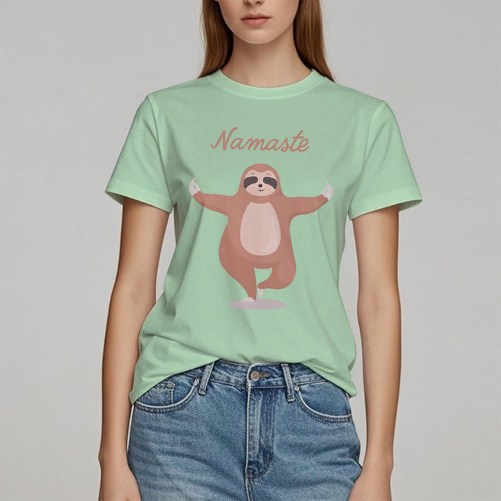 T-shirt Olivenorma Yoga Paresseux Citation Namasté