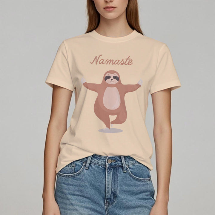 T-shirt Olivenorma Yoga Paresseux Citation Namasté