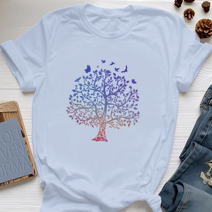 T-shirt imprimé « Arbre de vie » avec le logo Olivenorma - Bleu - 2XL - image 15