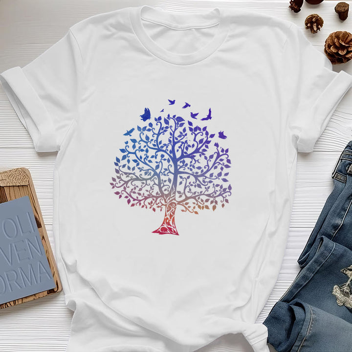 T-shirt imprimé « Arbre de vie » avec le logo Olivenorma - Blanc - 2XL - image 0