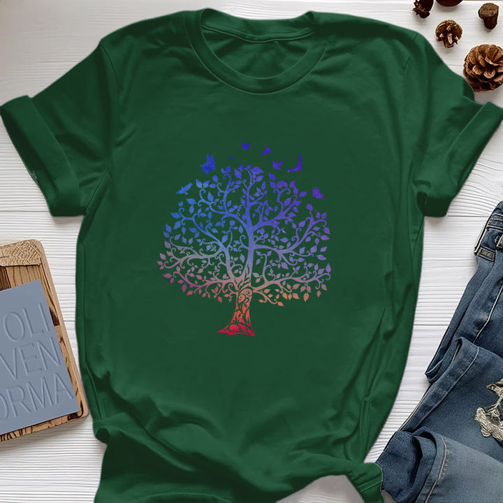 T-shirt imprimé « Arbre de vie » avec le logo Olivenorma - Vert foncé - 2XL - image 23