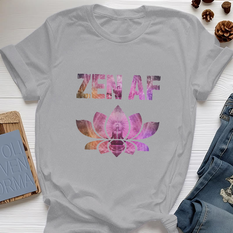 Olivenorma Zen AF Yoga Lotus T-Shirt - Gris - 2XL - image 8