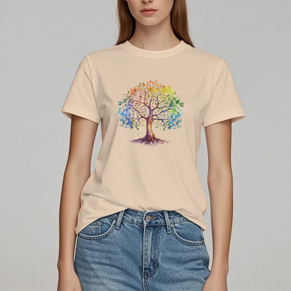 T-shirt Arbre de vie coloré Olivenorma Chakra - image 1