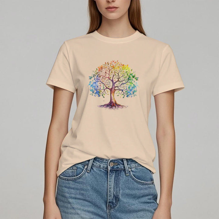T-shirt Arbre de vie coloré Olivenorma Chakra - image 1