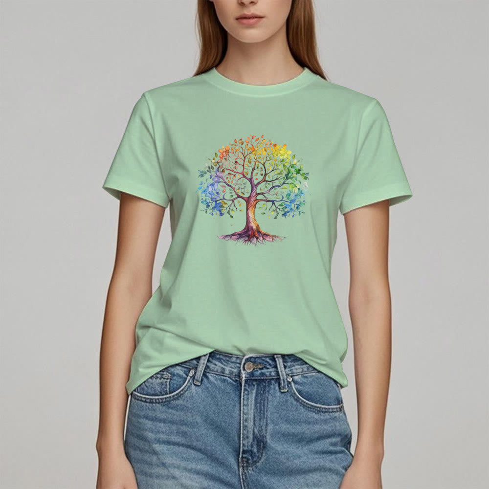 T-shirt Arbre de vie coloré Olivenorma Chakra