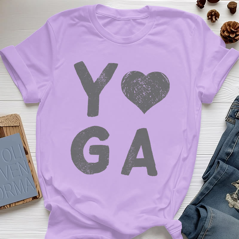 T-shirt imprimé cœur Yoga Olivenorma - Violet - 2XL - image 20