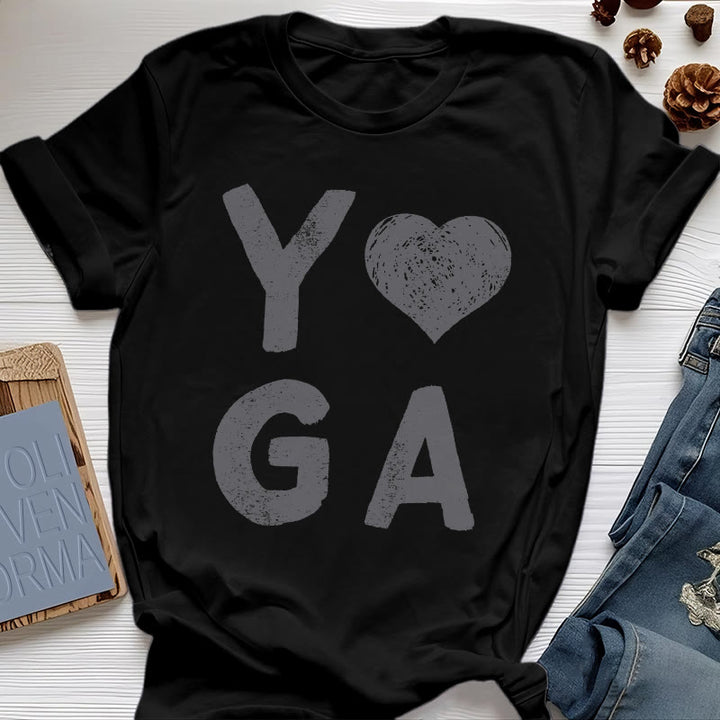 T-shirt imprimé cœur Yoga Olivenorma - Noir - 2XL - image 5