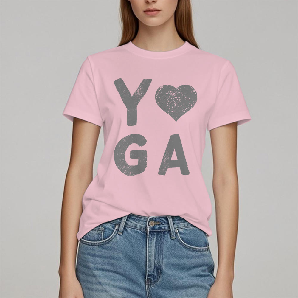 T-shirt imprimé cœur Yoga Olivenorma