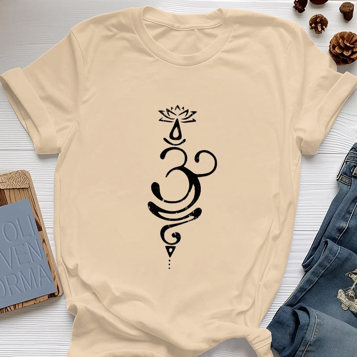 Olivenorma OM Lotus Chakra Symbole T-Shirt - Jaune - 2XL - image 0