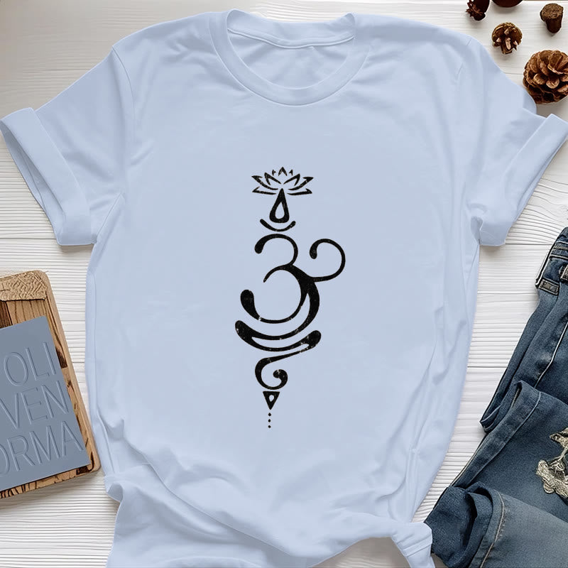 Olivenorma OM Lotus Chakra Symbole T-Shirt