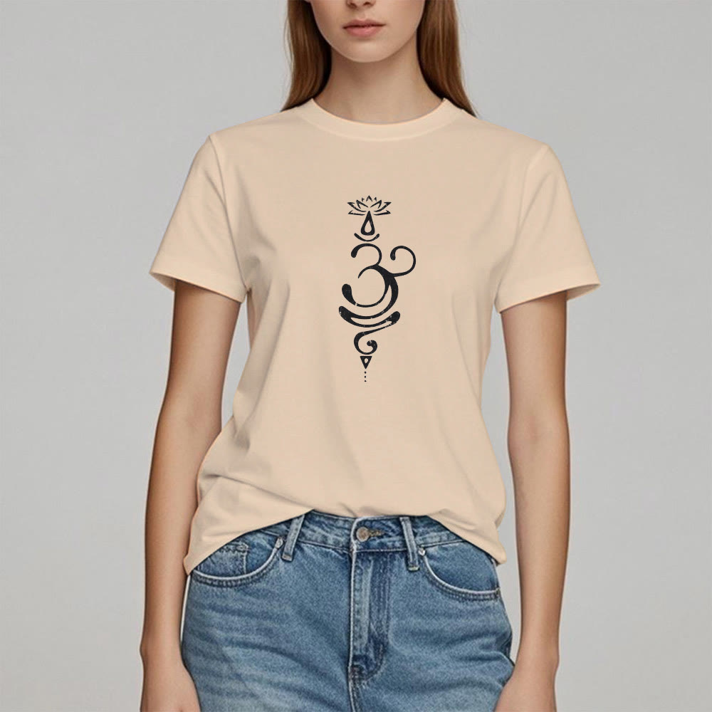 Olivenorma OM Lotus Chakra Symbole T-Shirt - image 1