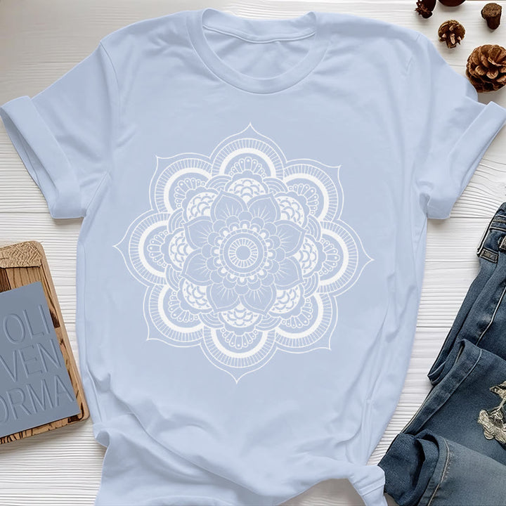 T-shirt Olivenorma Mandala Lotus - Bleu - 2XL - image 14