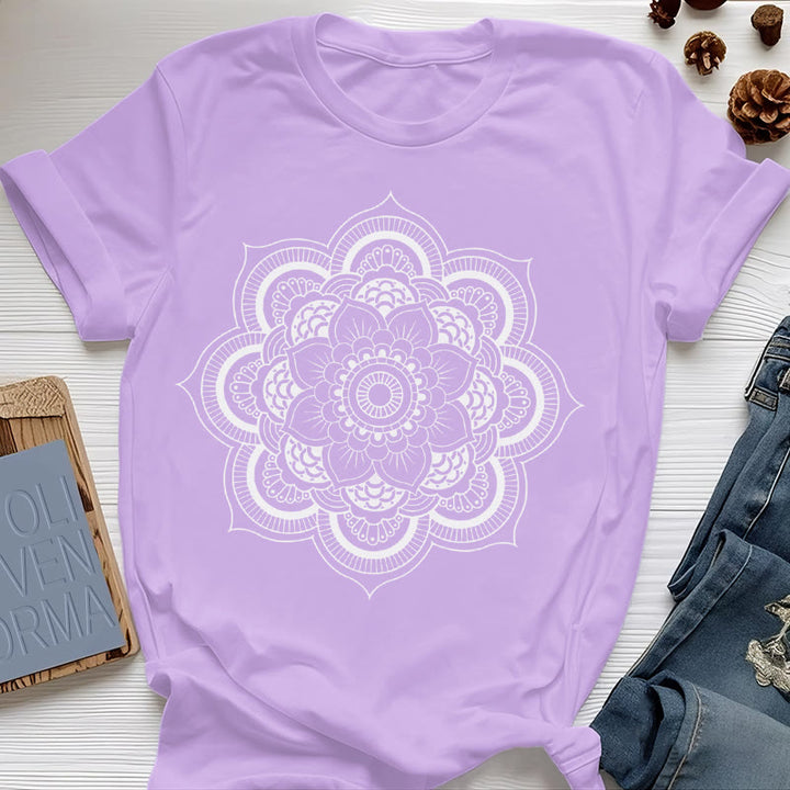T-shirt Olivenorma Mandala Lotus - Violet - 2XL - image 20