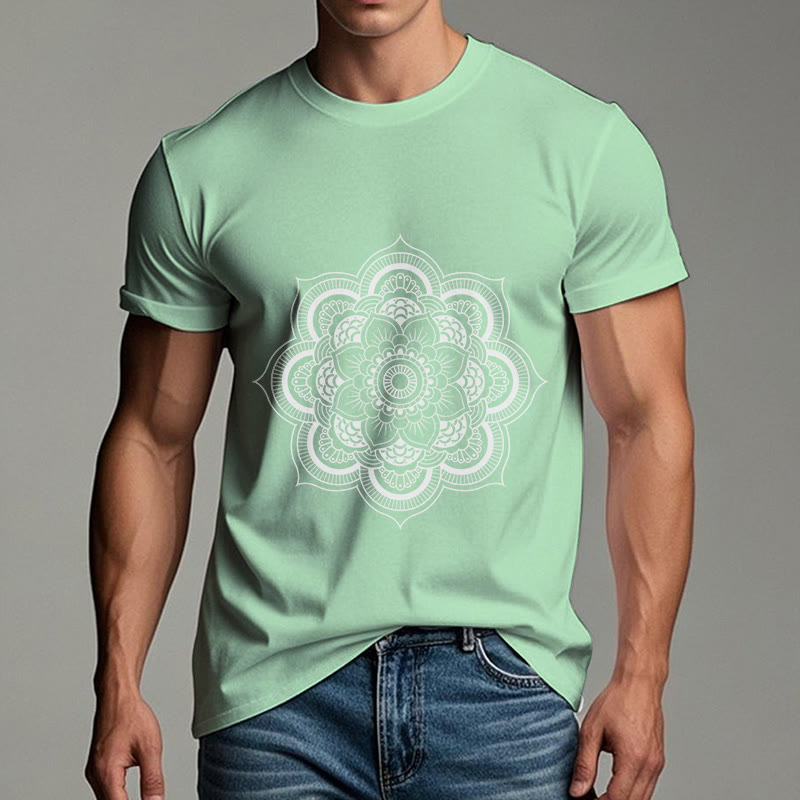 T-shirt Olivenorma Mandala Lotus - Vert foncé - 2XL - image 26