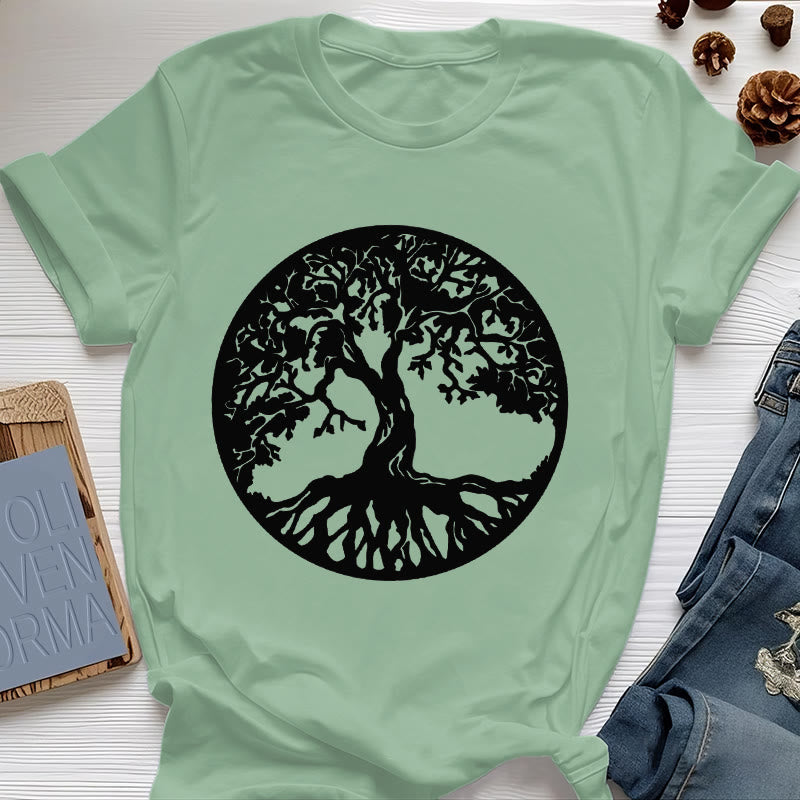 T-shirt Olivenorma Circle Arbre de vie - Vert clair - 2XL - image 25