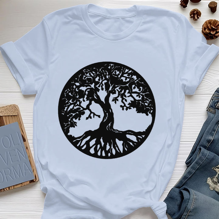 T-shirt Olivenorma Circle Arbre de vie - Bleu - 2XL - image 0