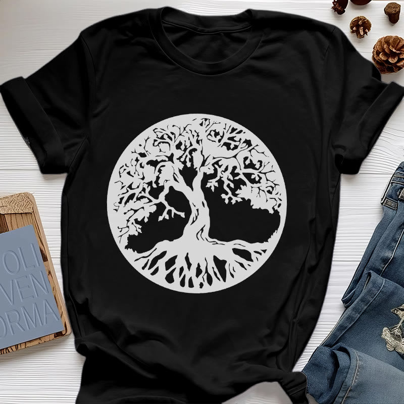 T-shirt Olivenorma Circle Arbre de vie - Noir - 2XL - image 10