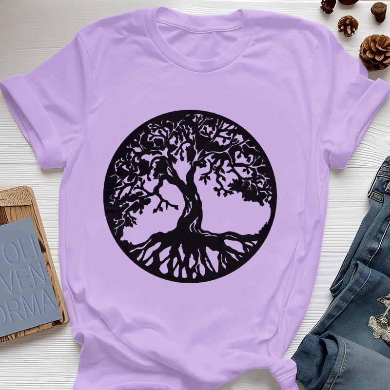 T-shirt Olivenorma Circle Arbre de vie - Violet - 2XL - image 22