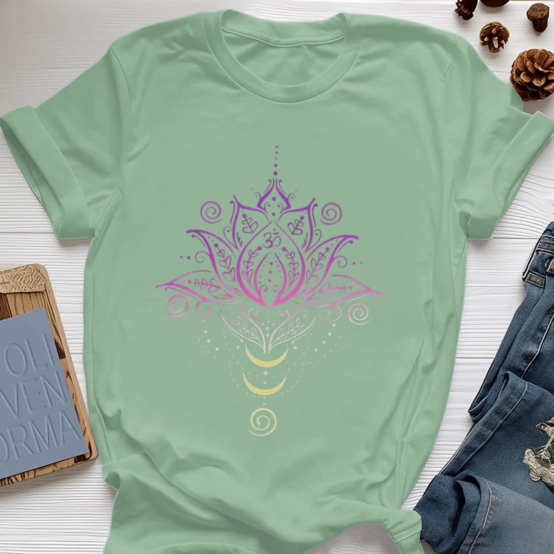 Olivenorma OM T-Shirt Fleur de Lotus - Vert clair - 2XL - image 26