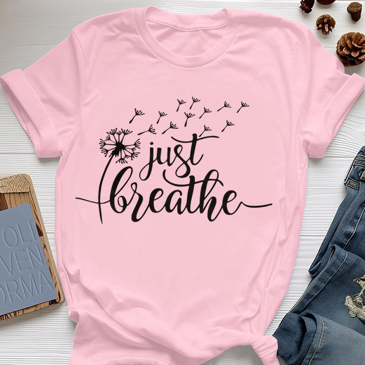 T-shirt Olivenorma Just Breathe Pissenlit