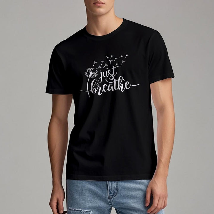 T-shirt Olivenorma Just Breathe Pissenlit