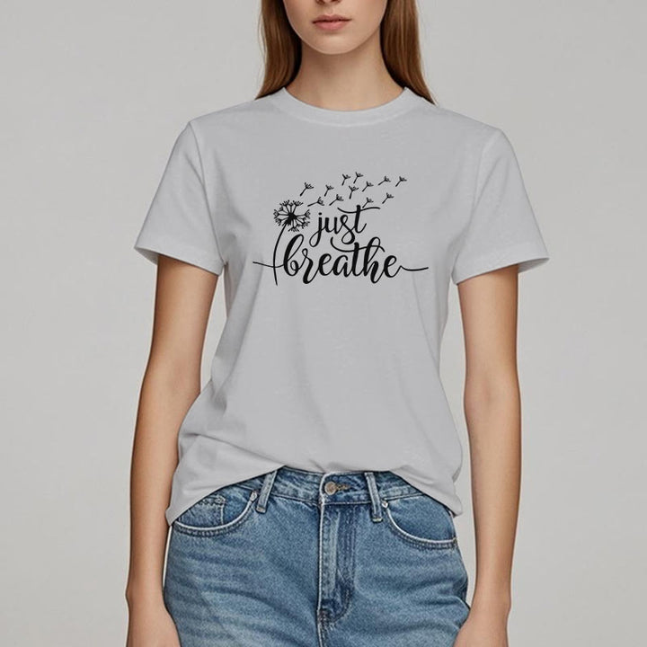 T-shirt Olivenorma Just Breathe Pissenlit