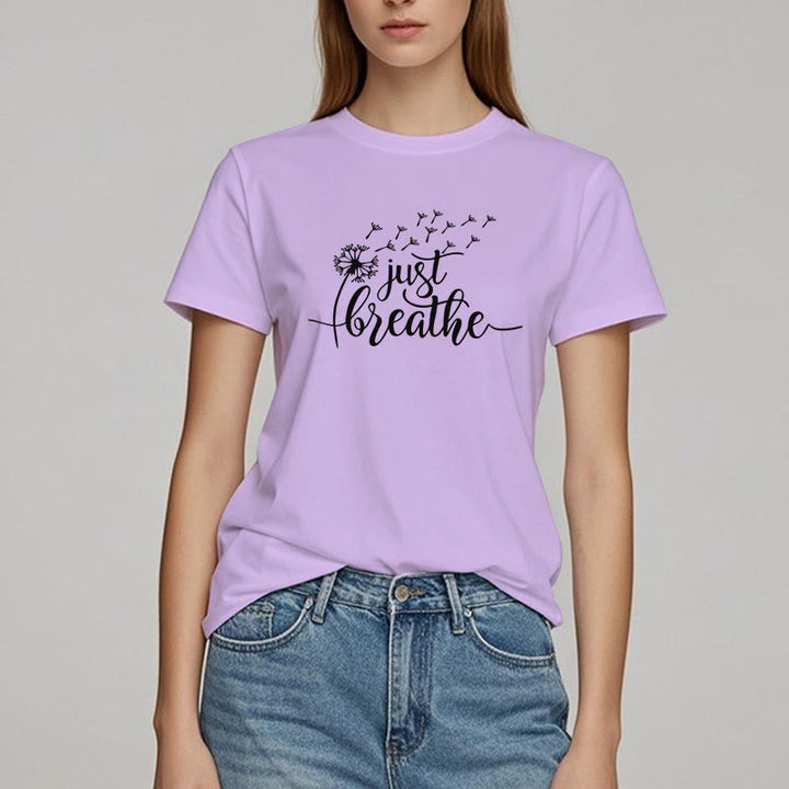 T-shirt Olivenorma Just Breathe Pissenlit
