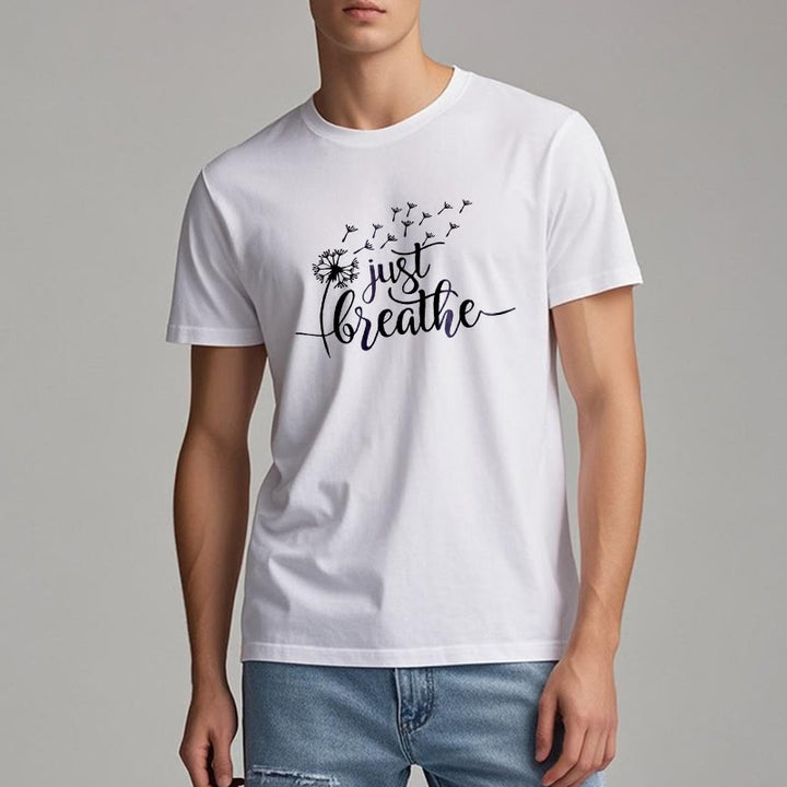 T-shirt Olivenorma Just Breathe Pissenlit