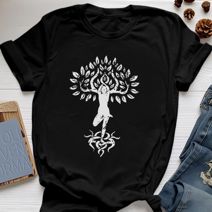 T-shirt Olivenorma Fleur Zen Arbre - Noir - 2XL - image 8