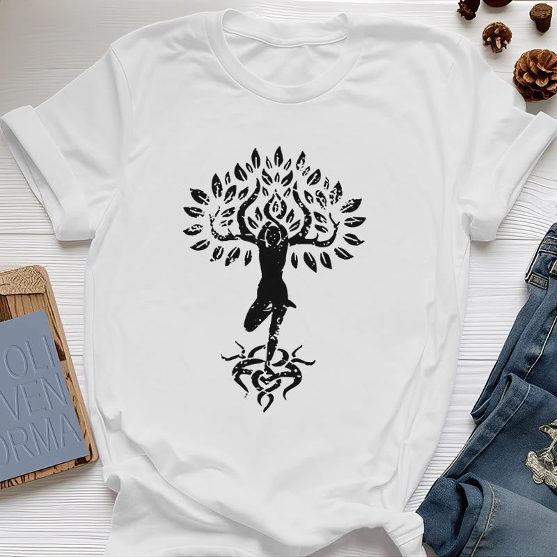 T-shirt Olivenorma Fleur Zen Arbre - Blanc - 2XL - image 5