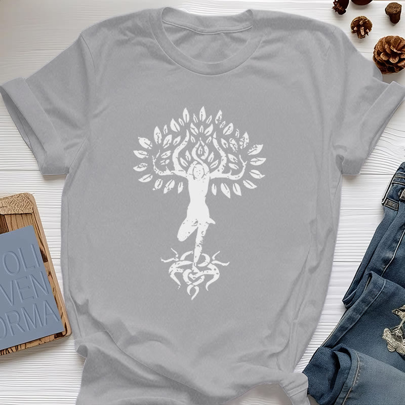 T-shirt Olivenorma Fleur Zen Arbre - Gris - 2XL - image 11