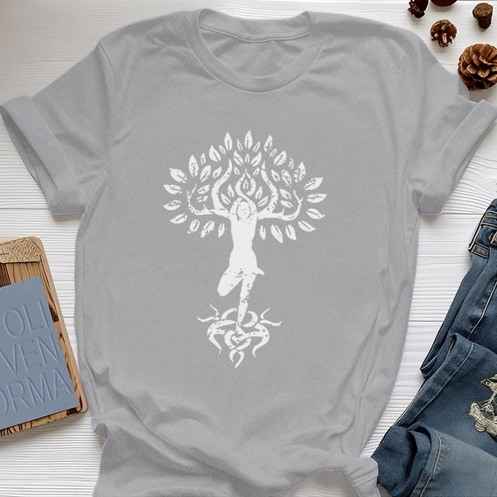 T-shirt Olivenorma Fleur Zen Arbre - Gris - 2XL - image 11
