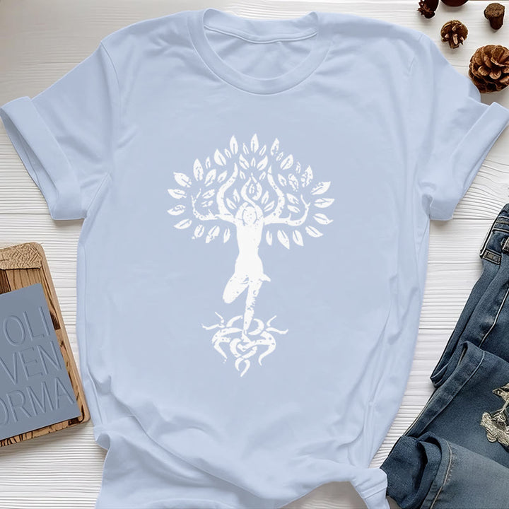 T-shirt Olivenorma Fleur Zen Arbre - Bleu - 2XL - image 17