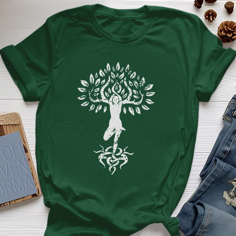 T-shirt Olivenorma Fleur Zen Arbre - Vert foncé - 2XL - image 26