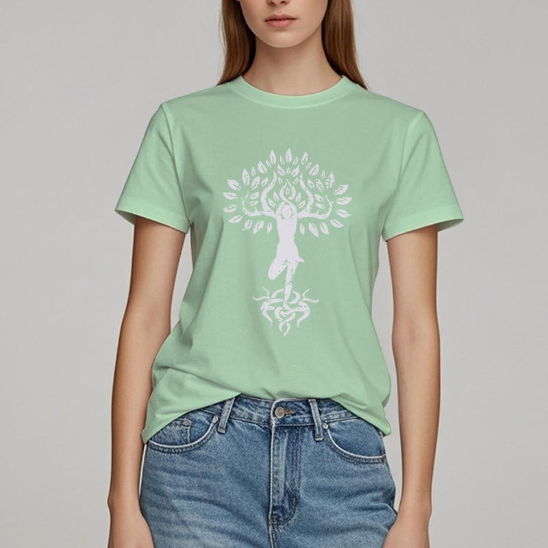T-shirt Olivenorma Fleur Zen Arbre