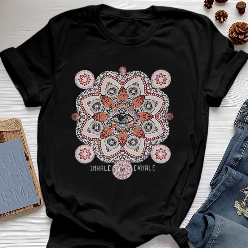 T-shirt Olivenorma avec slogan « Méditation contre le mauvais œil » - Noir - 2XL - image 7