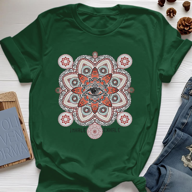 T-shirt Olivenorma avec slogan « Méditation contre le mauvais œil »