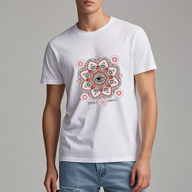 T-shirt Olivenorma avec slogan « Méditation contre le mauvais œil »