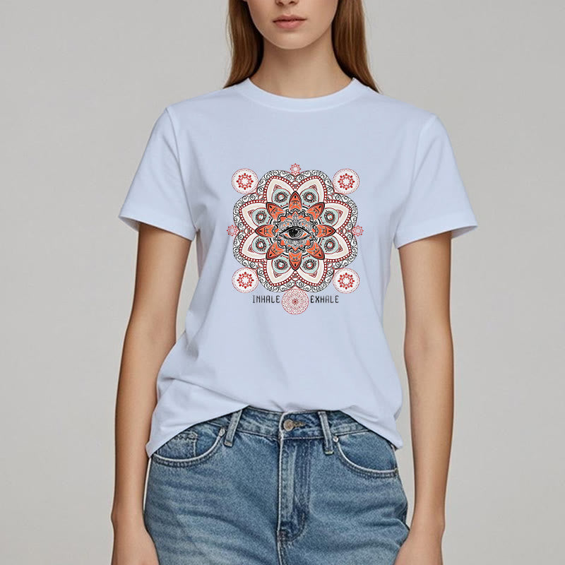 T-shirt Olivenorma avec slogan « Méditation contre le mauvais œil »