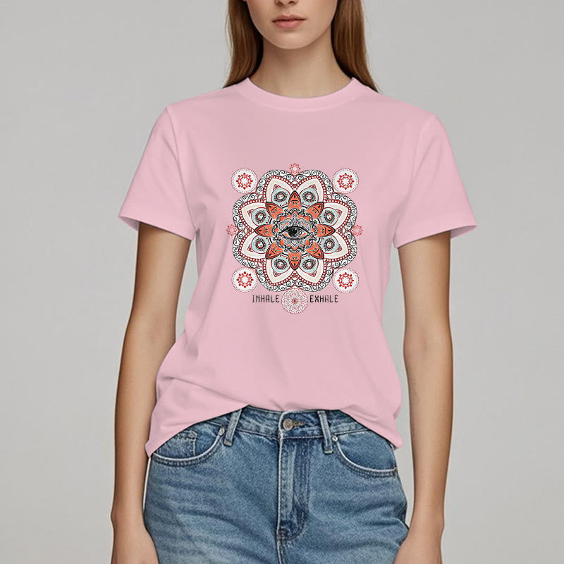 T-shirt Olivenorma avec slogan « Méditation contre le mauvais œil »
