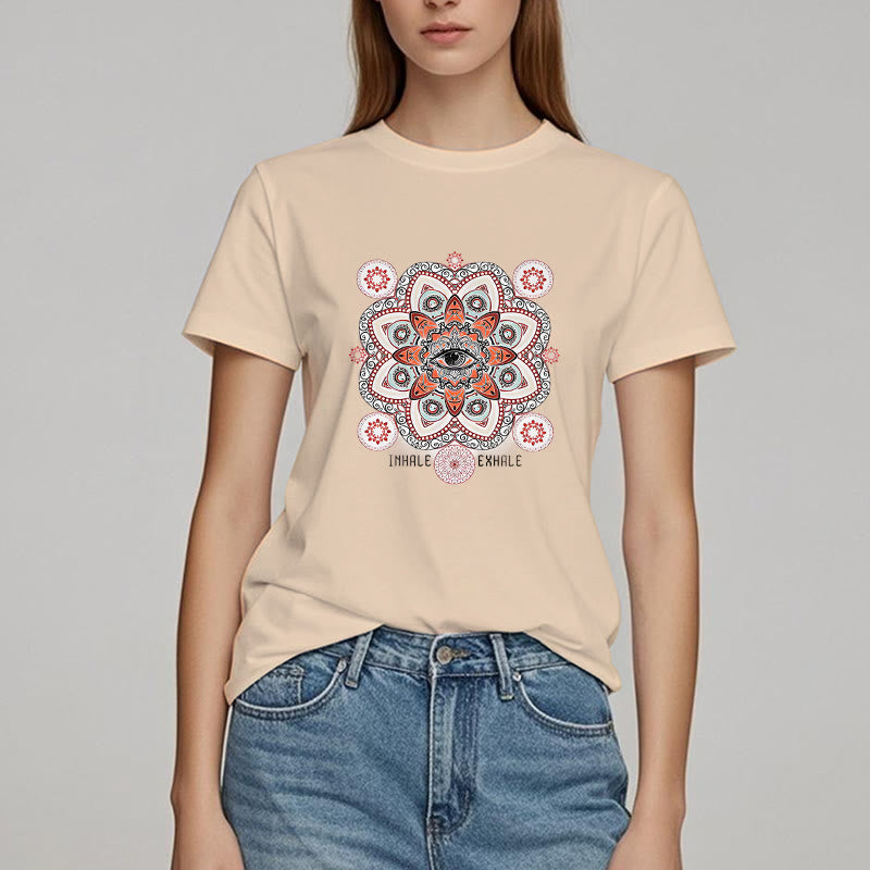 T-shirt Olivenorma avec slogan « Méditation contre le mauvais œil »