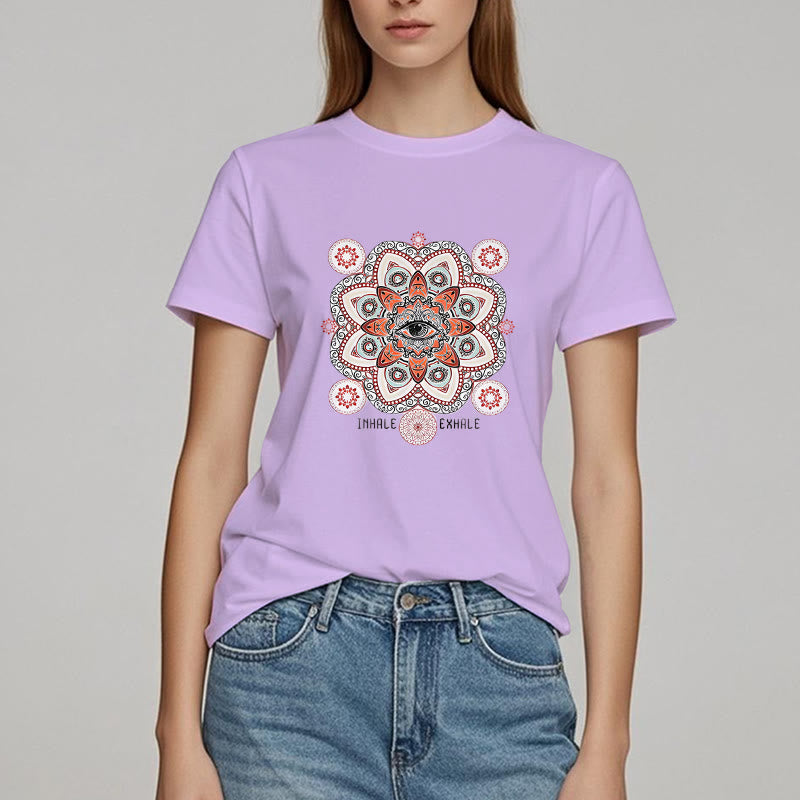 T-shirt Olivenorma avec slogan « Méditation contre le mauvais œil »